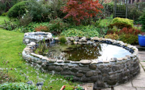 garden,pond,with,small,trickle,waterfall